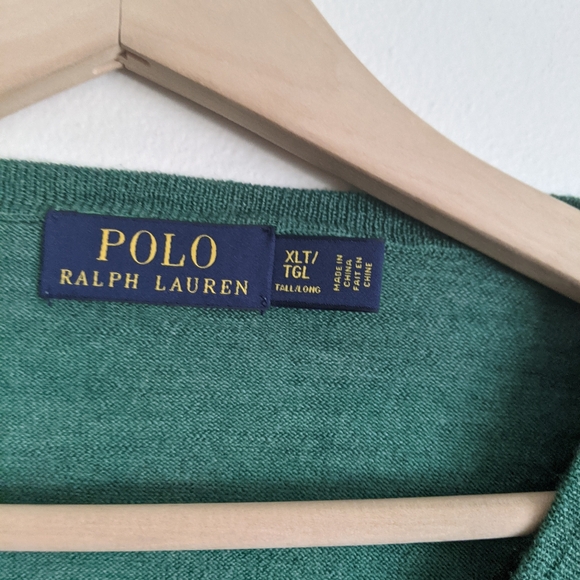 Polo Ralph Lauren Merino Wool Sweater – Men’s XLT (Tall) – Green - Picture 5 of 7